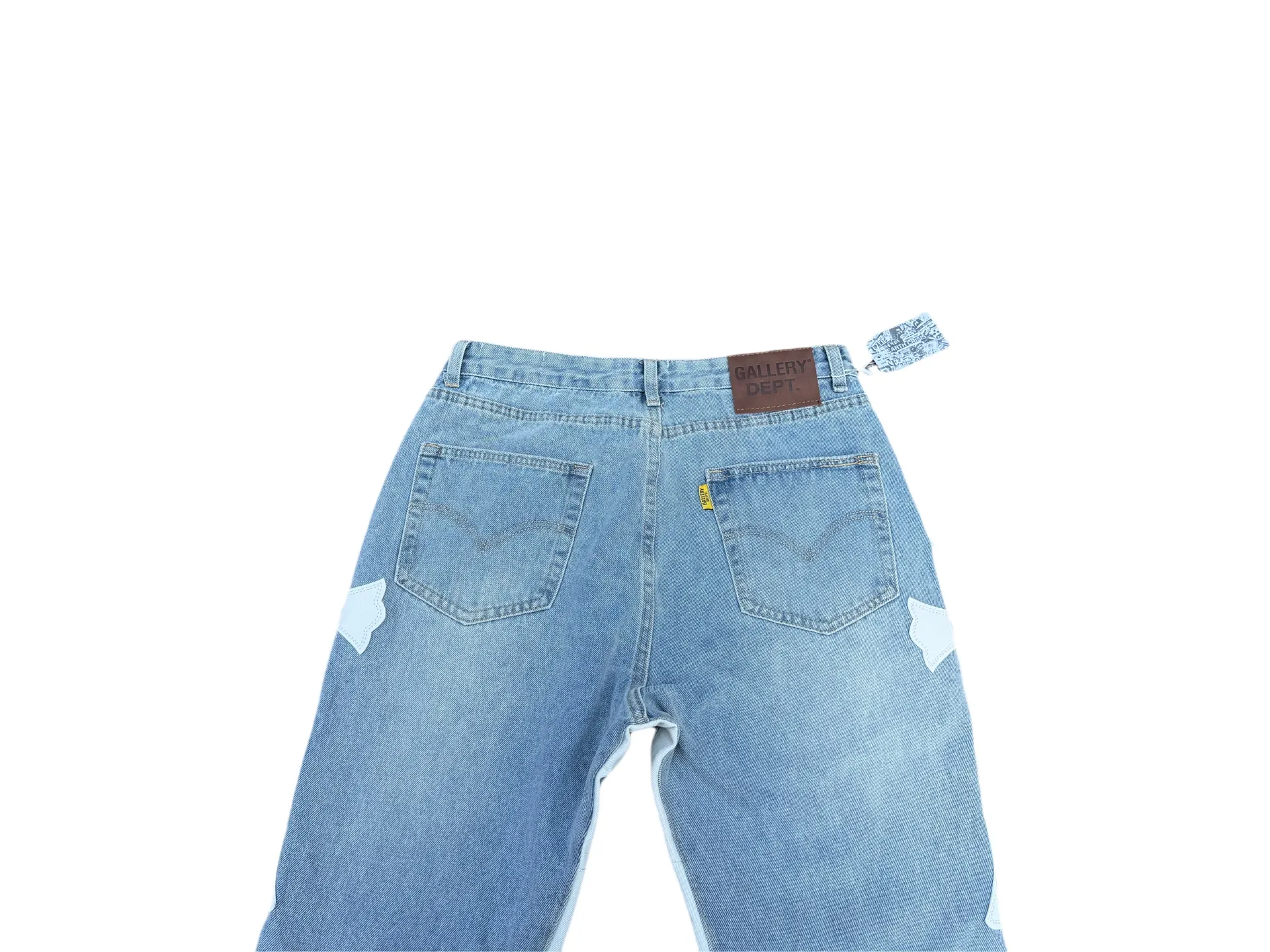 -Size upper body P290💰G296 GALLERY DEPT. Cropped leather stitched cross loose washed flared jeans Size: S-XXL (corresponding to 28 30 32 34 36)